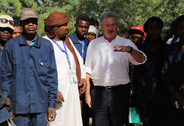 The number of asylum seekers has decreased in the first month of 2018 compared to a year ago.Pictured: Foreign affairs minister Jean Asselborn is at the professional gardening training centre in Agadez, Niger, financed by a fiduciary African fund from the EU, and implemented by Lux-Development on 7 February 2018. MAEE