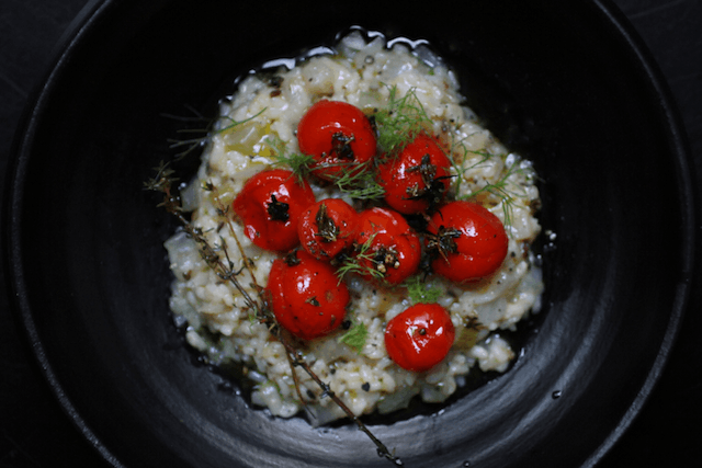 Terre Kitchen describe this recipe as “a beautiful marriage between fennel and roasted cherry tomatoes.” Terre Kitchen