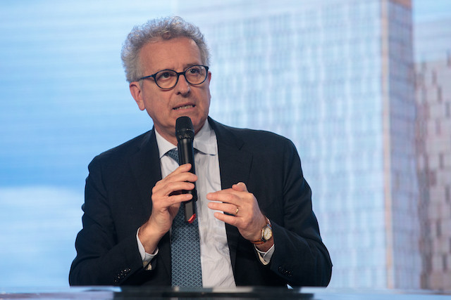 Archive photo of finance minister Pierre Gramegna speaking during an event Matic Zorman