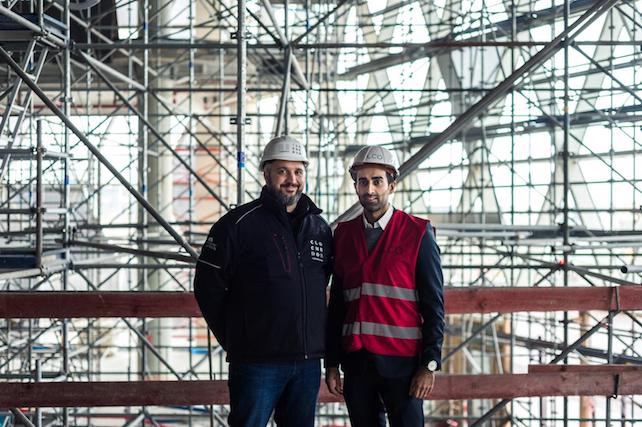Vincent Debrin and Anand Remtolla of Ceetrus, the real estate firm developing the Cloche d’Or shopping centre. Debrin and Remtolla are seen during an exclusive tour of the centre during its construction, 6 March 2019. Mike Zenari