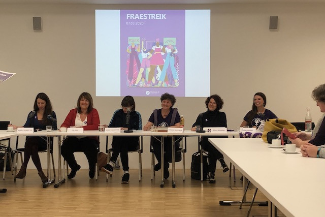 (From l to r) Isabelle Schmoetten, Tina Koch, Milena Steinmetzer, Marianne Mure Pache, Regula Bühlmann and Noemi Blázquez Delano