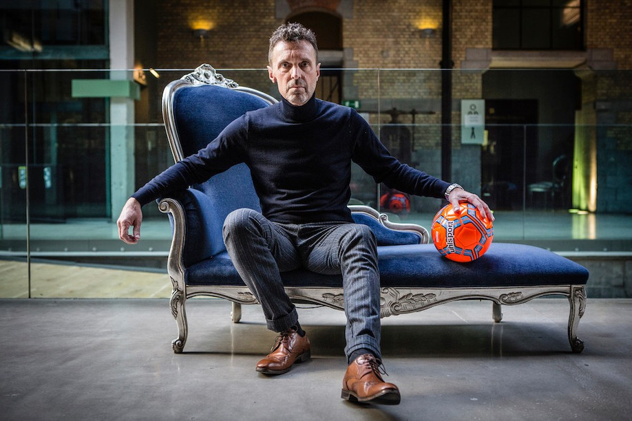 Pierre Maes, author of an investigation on the explosive bubble of the football TV rights business. Frédéric Pauwels / HUMA