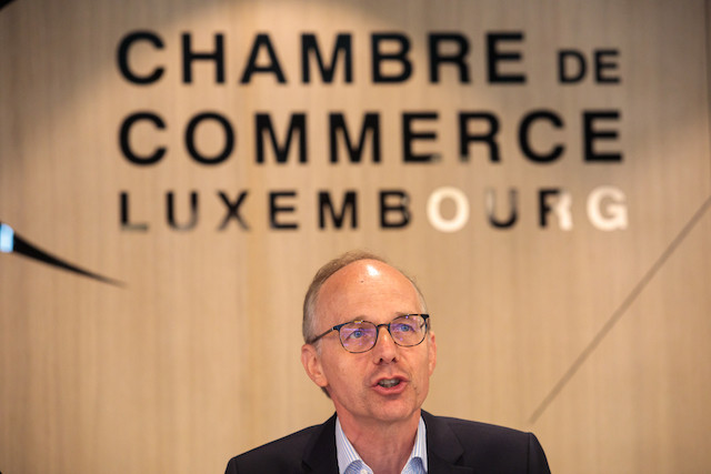 Chairman of the Luxembourg Chamber of Commerce is pictured in a photo from a press conference on 11 June 2019 Matic Zorman/archives