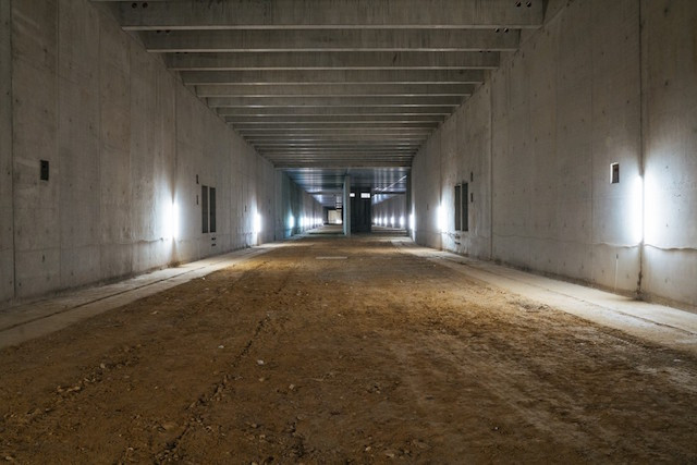 The below-ground space at Findel airport that could be converted into a data centre, pictured in October 2016 Sven Becker