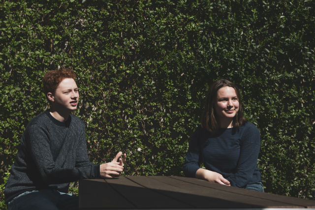 Moritz Ruhstaller and Zélie Guisset, pictured, were among those who organised the first Youth For Climate march in Luxembourg on 15 March 2019 Maison Moderne/Pauline Hy