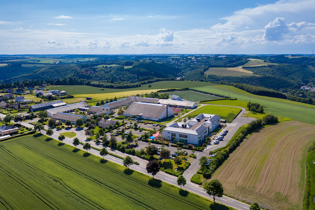 An aerial view shows the primary school in Reuler where the English and French streams will be based starting September 2020 École internationale Edward Steichen