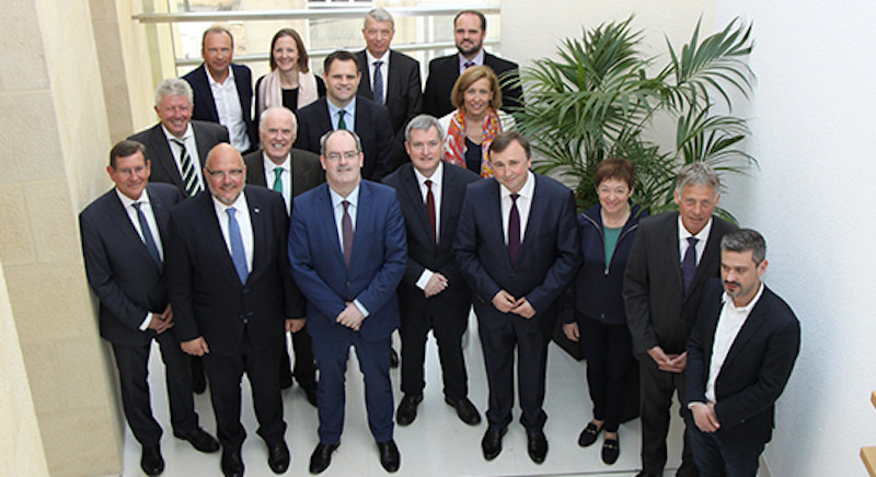 Senators Neale Richmond, Kieran O’Donnell and Gerry Horkan with ambassador Peadar Carpenter and members of the Luxembourg parliament commissions on European affairs and economic affairs. ( Photo : Chambre des députés )