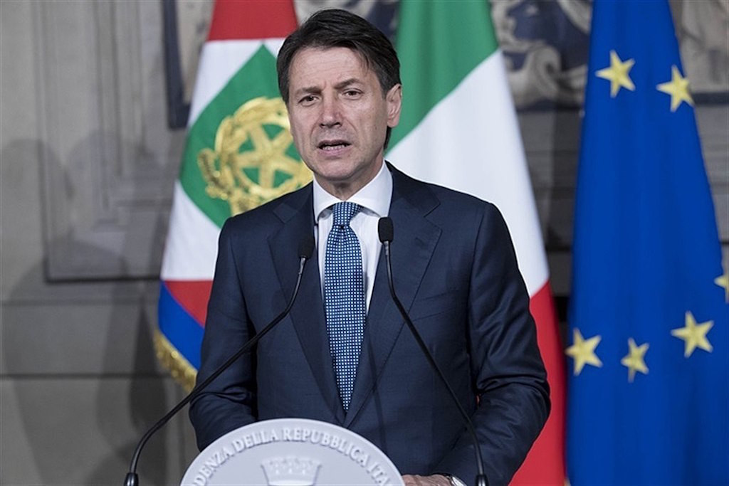 Giuseppe Conte was only formally tasked by Italian president Sergio Mattarella with forming a new government on 23 May Presidenza della Repubblica