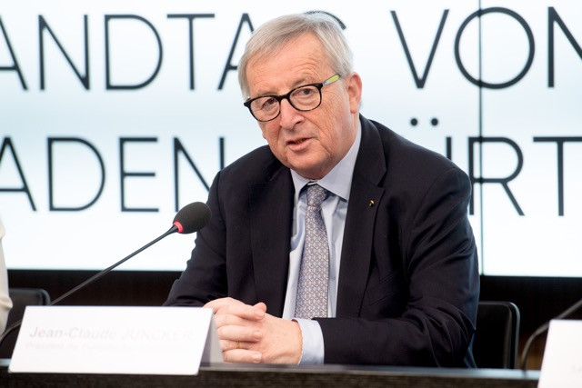 Jean-Claude Juncker was in Stuttgart to address the Baden-Württemburg parliament and take part in a public forum on Tuesday. European Union