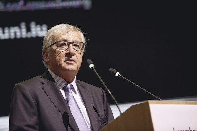 October 2017 photo shows Jean-Claude Juncker at the Shaping Europe conference Jan Hanrion/archives