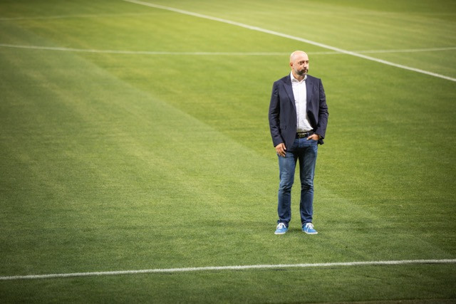 Gérard Lopez, pictured here on the pitch of Lille Olympique Sporting Club’s Stade Pierre-Mauroy in September 2019, now owns three football clubs in top tier European leagues after finalising a deal for Boavista. Patricia Pitsch