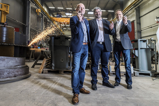 Boson Energy is developing next generation of small-scale solutions to convert local waste into clean energy for local use. Pictured are CEO Jan Grimbrandt, CTO Liran Dofrom and CCO Heike Carl Zatterstrom. Jan Weissenberg photography/Boson Energy