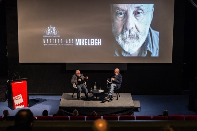 Veteran British director gave a masterclass at the Cinémathèque on Saturday afternoon with film critic Michel Ciment. Leigh was given a lifetime achievement award by Luxembourg City Film Festival. Mike Zenari