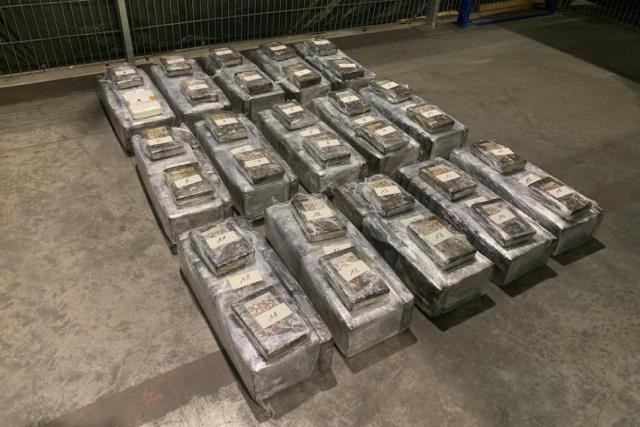 A file photo of 300kg of cocaine seized at the Findel airport in November 2018, estimated to have a €45 million street value  Administration des douanes et accises