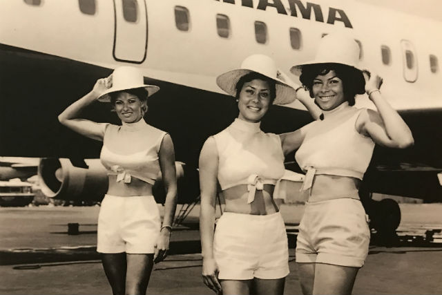 Cabin crew of Air Bahama, which operated out of Luxembourg Findel Musée d'Aviation