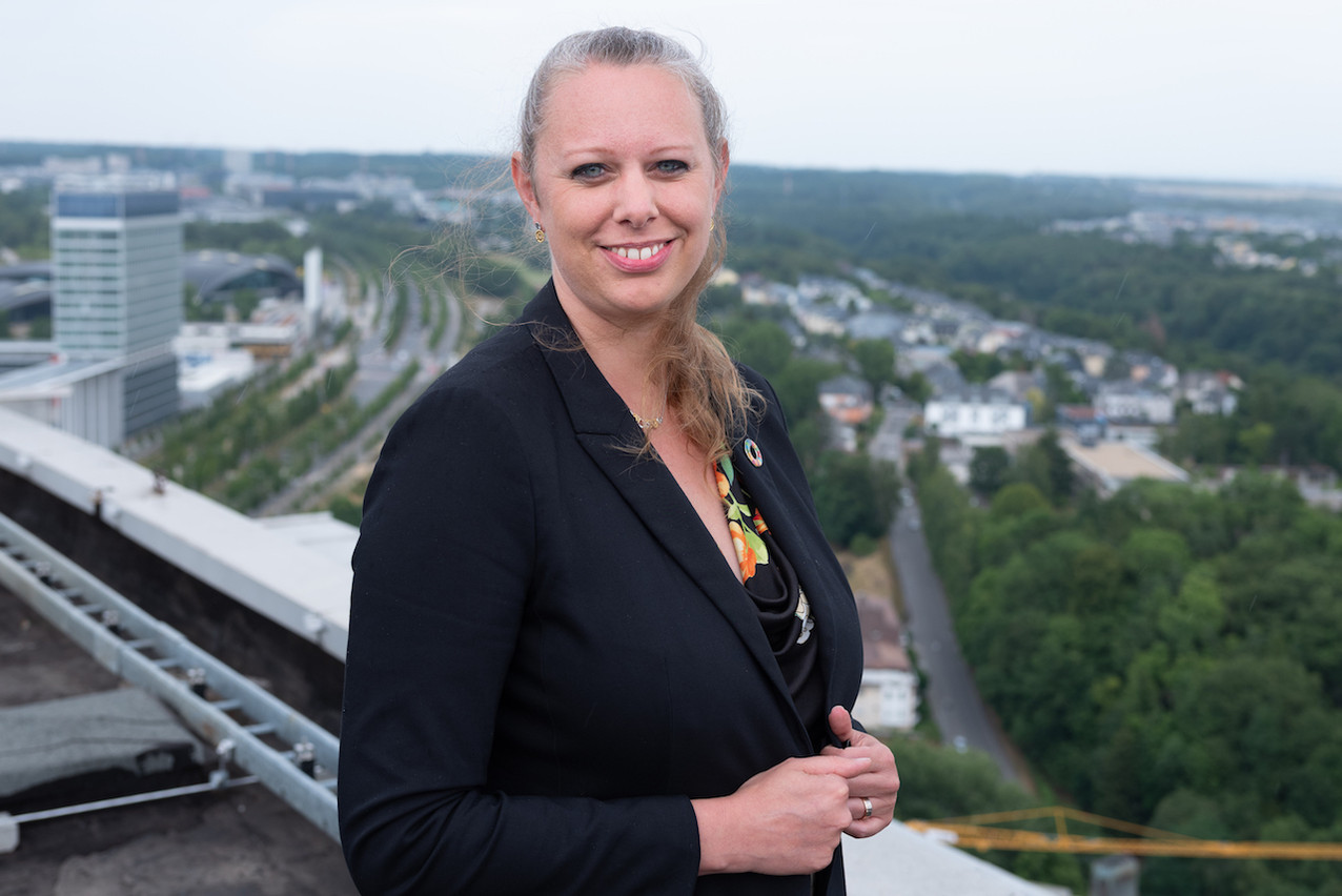 Environment minister Carole Dieschbourg, pictured for Paperjam in September 2019, says fuel tax could be further postponed if low sales levels are sustained. Patrick Galbats