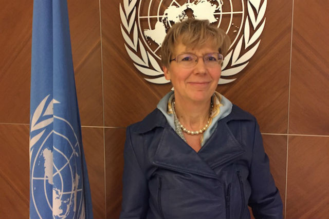 Isabelle de Muyser, pictured, began working at the UN in 1987 as a “relief coordination officer” to support the international response to natural disasters Isabelle de Muyser