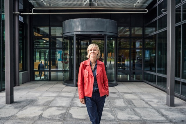 Sophie Kerschen, MBE, pictured outside the Chamber of Commerce building in Kirchberg in June 2108. Mike Zenari
