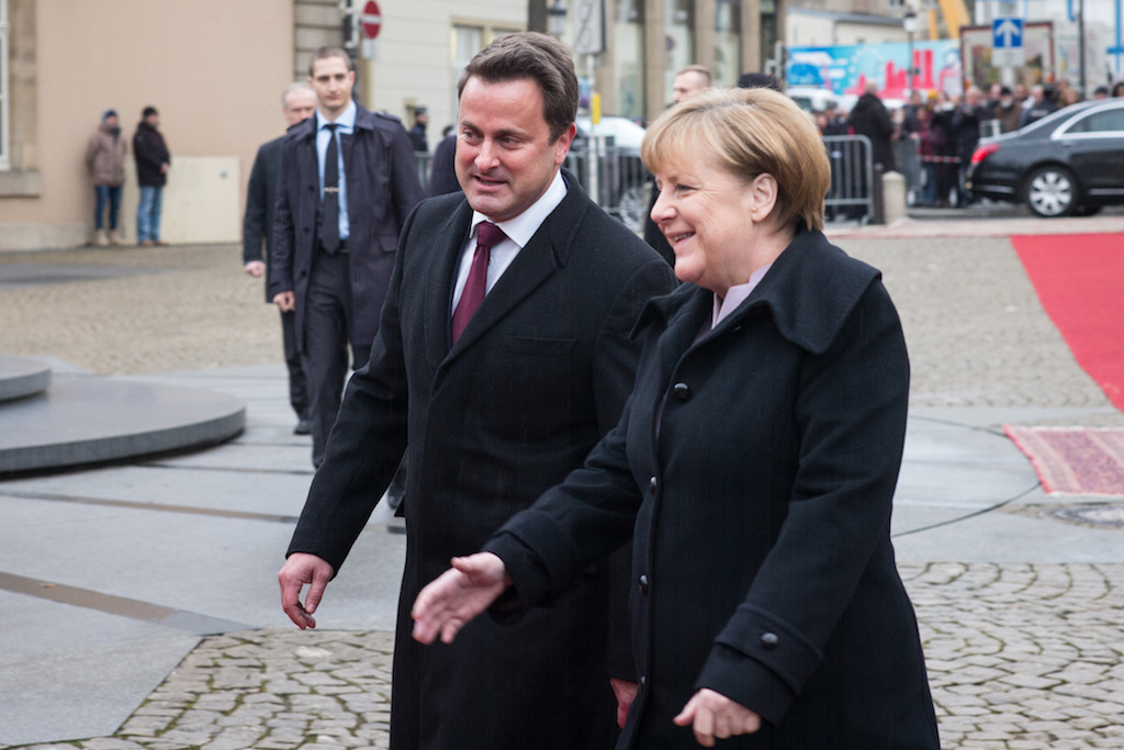 Angela Merkel and Xavier Bettel found much common ground on Thursday Patrick Galbats