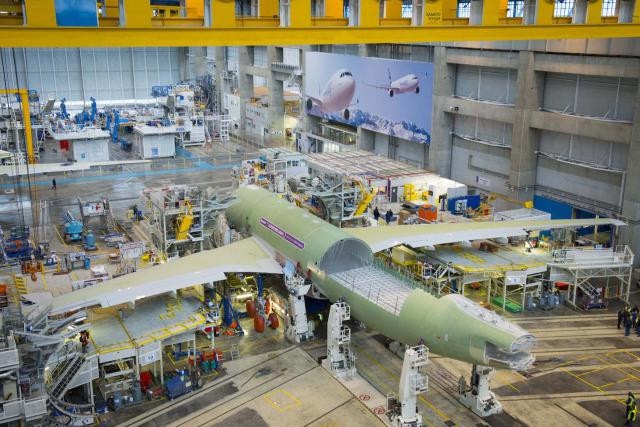 An Airbus workshop. Aeronautical firm Airbus signed a MoU with Luxembourg on 21 March 2018 Airbus/archives