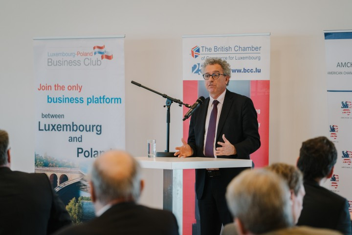 The draft bill on intellectual property tax was published on 4 August.Pictured: Finance minister Pierre Gramegna at a BCC lunch in February 2017 Maison Moderne