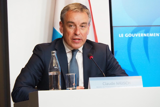 Education minister Claude Meisch is pictured speaking on Monday Luxembourg Government