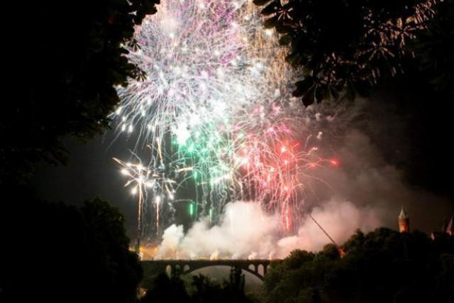 Archive photo shows national day fireworks in Luxembourg City in 2008 Luc Deflorenne