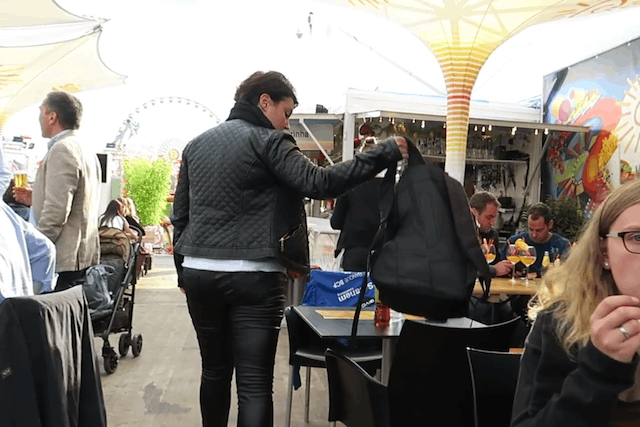 Carine collected six unattended bags during the pickpocketing awareness-raising campaign at the Schueberfouer Facebook/Luxembourg Police