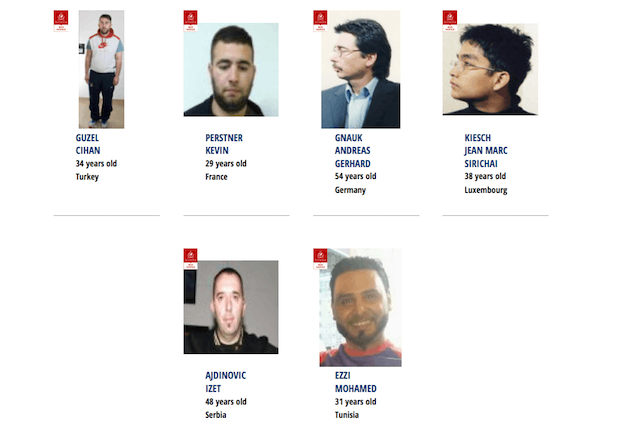On 21 August 2019, Interpol listed 7049 "red notices" of people wanted around the world, of which six were sought by the Luxembourg authorities Interpol/screengrab