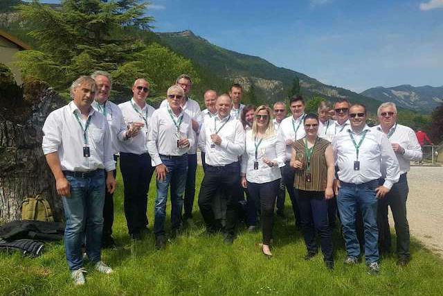 The Luxembourg delegation raise a glass to a contest where its producers made a mark Luxembourg viticulture ministry