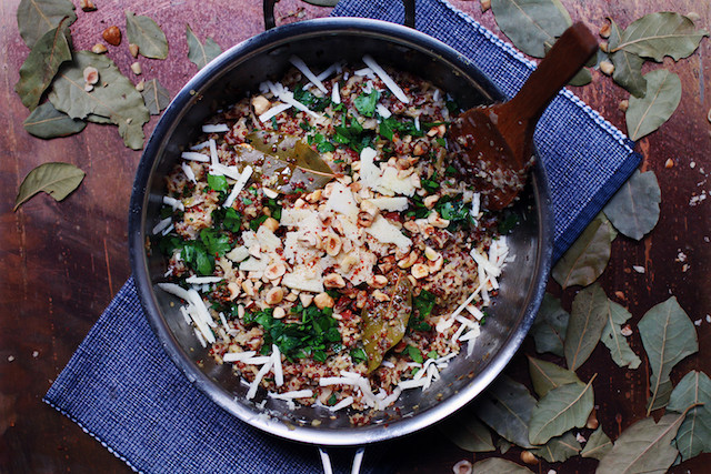 Quinoa and celeriac risotto with toasted hazelnuts and truffle oil from the blog Terre Kitchen Terre Kitchen