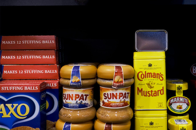 English brands are pictured on a supermarket shelf in Brussels, Belgium, in 2019 Shutterstock