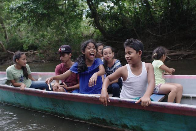 A still from the documentary "River Tales" shows schoolchildren from a small town on the San Juan river in Nicaragua Martine Hemmer
