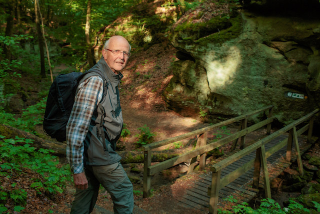 Hiking guide Alain Muller, pictured, says the sense of calm found in the Mullerthal is part of its charm Matic Zorman