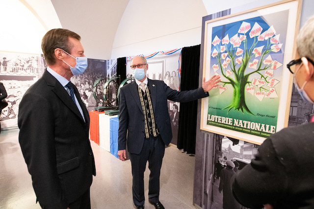 Grand Duke Henri, pictured here with Charles Barthel, scientific collaborator at Luxembourg's national archives  Keven Erickson