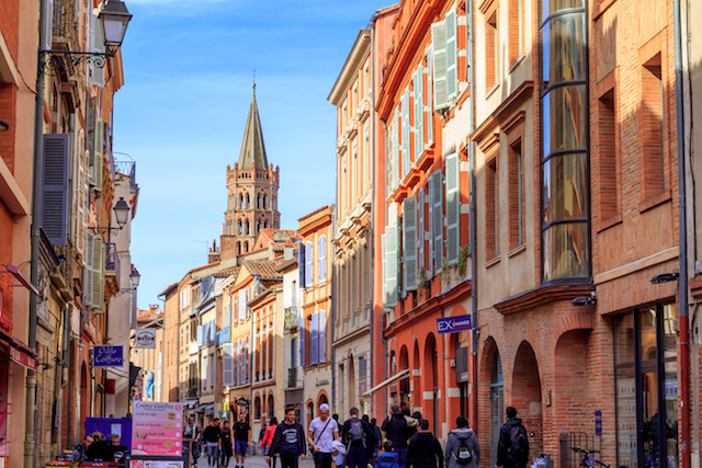 Toulouse has earned the nickname “the pink city” due to the colour of bricks used in many of its buildings. Shutterstock