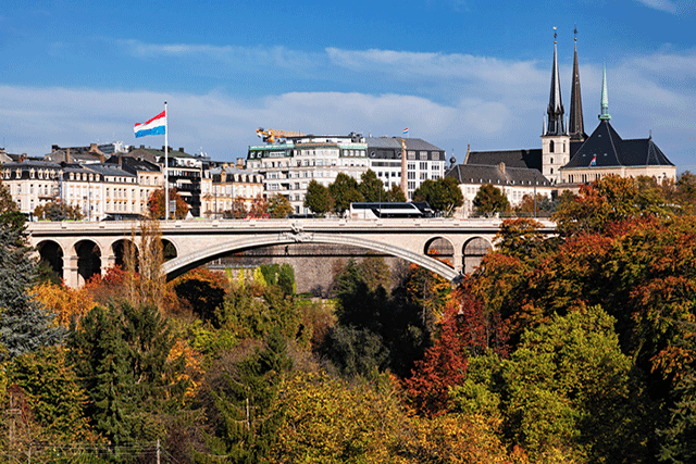 View of Luxembourg's City Center ING Luxembourg