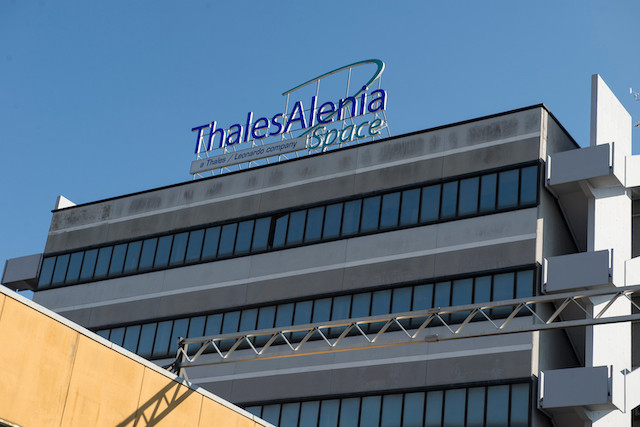 2019 photo shows Thales Alenia Space headquarters in Turin, Italy Shutterstock