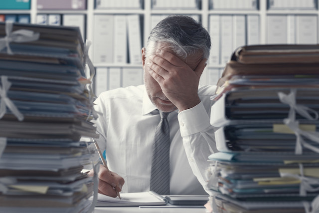 A chamber of employees survey found the risk of burnout rose from 16% in 2015 to 23% in 2016 Shutterstock