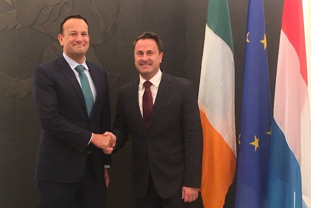 Irish PM Leo Varadkar meeting with Luxembourg PM Xavier Bettel on Friday Twitter/Leo Varadkar