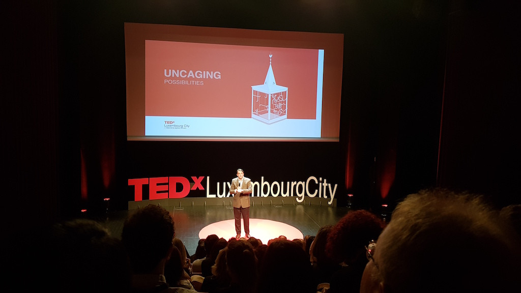 TedX Luxembourg City organiser Dirk Daenen Magaly Piscarel