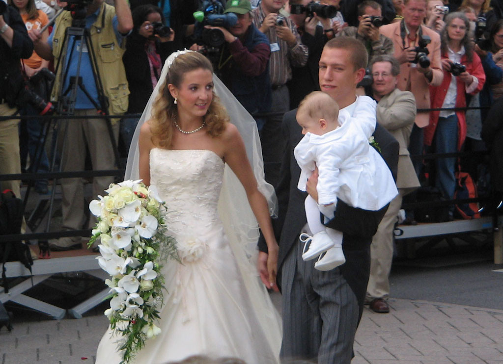 Happier times. Tessy and Prince Louis, with son Gabriel, on their wedding day in 2006. archives