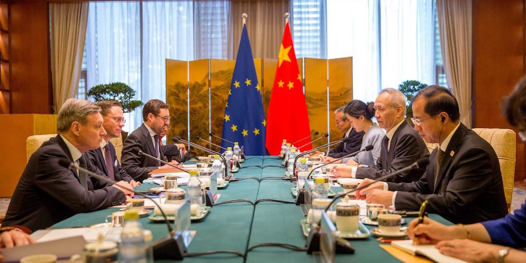 EU vice president Jyrki Katainen and Chinese vice premier Liu He led negotiations on trade in Beijing that could rewrite global rules on subsidies and tech policy European Union