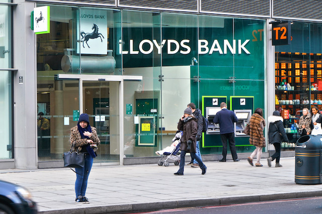 Illustration photo shows a Lloyds Bank branch in London, UK Shutterstock