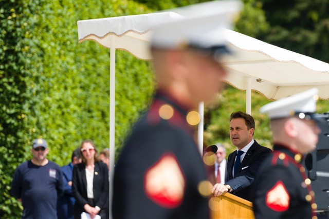 Luxembourg prime minister Xavier Bettel is pictured at the Luxembourg American Cemetery on 25 May 2019 Jean-Christophe Verhaegen/SIP