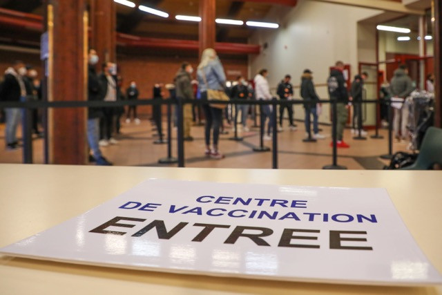 The vaccination centre is located in the Victor Hugo Hall in Limpertsberg SIP / Luc Deflorenne