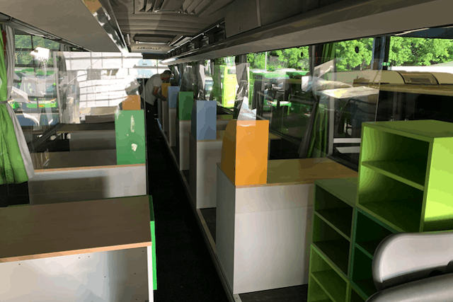 Each mobile classroom can accommodate up to 10 pupils Sales Lentz