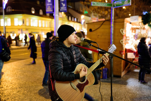 The project to enable buskers to accept contactless payments, still in its infancy, was launched by the London mayor, Sadiq Khan Shutterstock