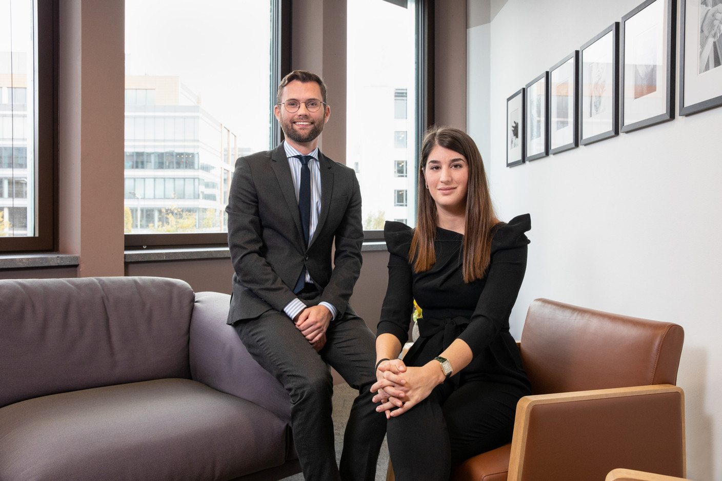 Jasper Ronda, Senior Manager, and Marina Carrer, Manager, Regulatory Consulting expertise at Arendt. Marie Russillo Maison Moderne