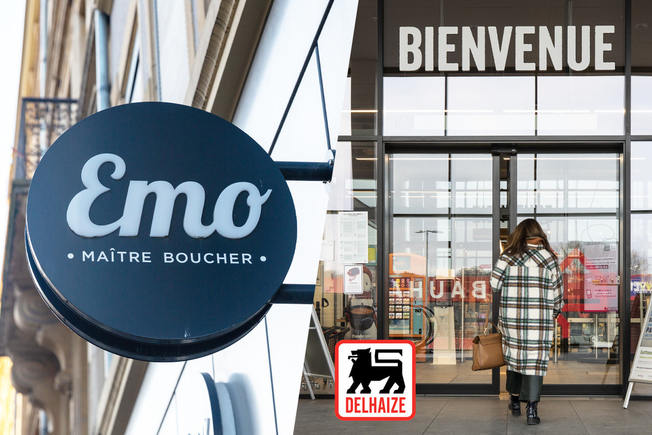 The Delhaize Strassen, Capellen, Bertrange, Alzingen, Junglinster and the Proxy Bettembourg, Cents and Dippach will take part in the partnership with Emo. (Photos: Romain Gamba; Guy Wolff/Maison Moderne/Archives. Editing: Maison Moderne)